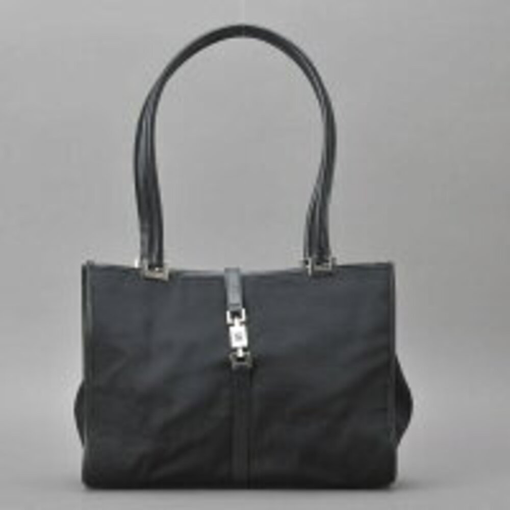 Gucci nylon bag ak black tote Jackie silver Shoulder leather